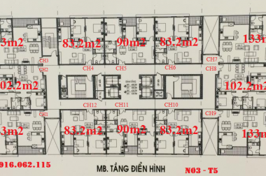 Bán tòa chung cư N03 T5 khu Ngoại Giao Đoàn, Từ Liêm, giá chỉ từ 21,5tr/m2, vị trí đắc địa