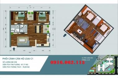 Bán căn hộ 04 tòa N04A công vụ tháp A khu Ngoại Giao Đoàn - Bắc Từ Liêm diện tích 78,99m2