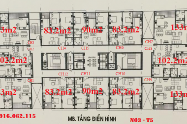 Bán căn 09 tòa N03T5 khu Ngoại Giao Đoàn -Từ Liêm diện tích 133m2 giá 25 tr/m2