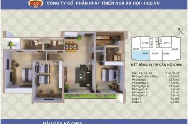 HUDVN bán chung cư A1CT2 Linh Đàm. Giá từ 21,5 tr/m2