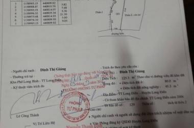 Bán đất 5x21m đường Bùi Công Minh, thị trấn Long Điền, giá 250 triệu