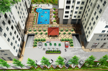 Bán căn hộ Topaz Center, 77m2, 2PN, đối diện Carilon 2, lầu thấp, 1,38 tỷ, gồm VAT, có hồ bơi