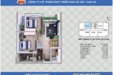 Hot: Tặng 30 triệu đồng tiền mặt khi mua căn hộ tại tòa chung cư CT2A1 Tây Nam Linh Đàm