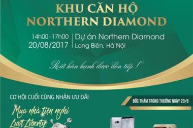 Chính sách ck 60 triệu danh tăng cho khách hàng đặt mua căn hô Northern diamond trong Tháng 8
