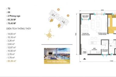 Bán gấp căn hộ Masteri Thảo Điền T2, 2PN/lock B, giá 3 tỷ, view Đông Nam
