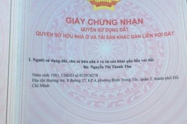 Chính chủ bán gấp 100m2 MT đường Nguyễn Cửu Phú 350tr, SHR, sang tên công chứng ngay.