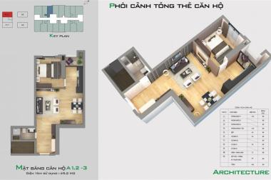 Bán căn hộ 49m2 thiết kế 1PN dự án NOXH Bright City, giá chỉ từ 13,7tr/m2, quý II/2018 bàn giao