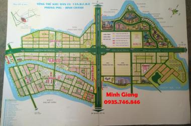 Bán gấp nền đất KDC 13e Intreco Phong Phú Bình Chánh lô H đường số 6 lộ giới 22m, hướng TB, giá rẻ