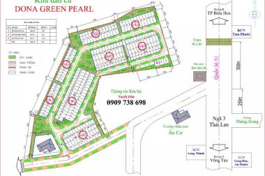 Bán đất nền dự án KDC Dona Green Pearl, giá chỉ 321 triệu/nền, sổ hồng riêng, thổ cư 100% 