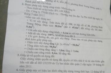 Cần bán gấp nhà Quận 2, Bình Trưng Đông, giá chỉ 2.1 tỷ, 59m2