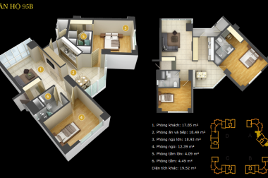 Bán căn hộ Imperia An Phú Quận 2, 95m2 - 280m2, 2PN - 3PN penthouse Duplex