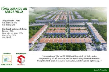 3 suất nội bộ giá gốc CĐT Areca Villa Long An. DT 5X17m, SHR