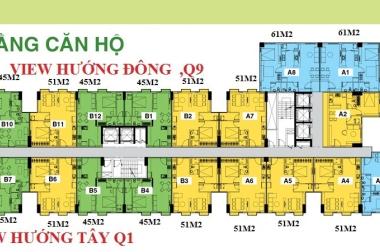 Bán gấp căn hộ Quận 2, hướng Đông, 1 phòng ngủ, La Astoria 1 đường Nguyễn Duy Trinh