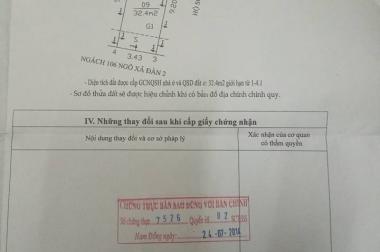 Bán nhà PL ngõ phố Xã Đàn,Đống Đa,Hà Nội.dt 37 m2x 6T,giá 4.45  tỷ.