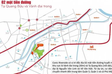 CH giá rẻ 3 mặt view sông - Full nội thất - Gía chỉ 1,1 tỷ/ căn - MT đường Nguyễn Văn Linh