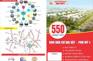 Đất nền dự án tọa lạc thị xã Phú Mỹ, Bà Rịa Vũng Tàu.