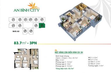 Chính chủ bán căn 3 phòng ngủ tòa A8 chung cư dự án An Bình City
