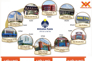 Bán CHCC tại dự án Roxana Plaza, Thuận An, Bình Dương, diện tích 56m2 - 79m2, giá từ 19 tr/m2