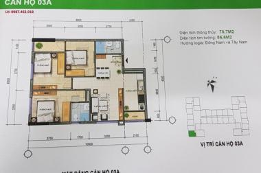 Bán căn hộ chung cư tại dự án chung cư 282 Nguyễn Huy Tưởng, Thanh Xuân DT 78m2