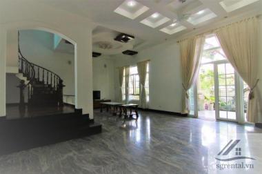 Cho thuê villa Thảo Điền 450m2, 4PN, nội thất đầy đủ, sân vườn hồ bơi, giá 82tr/th