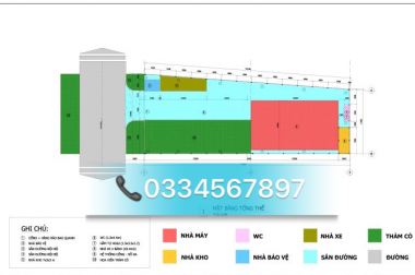 Chính chủ cần bán nhà máy SX mỹ phẩm với toàn bộ trang thiết bị, DT: 1150m2