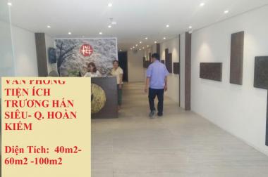 Cho thuê văn phòng phố Trương Hán Siêu, Hoàn Kiếm, DT 40m2, 55m2, 80m2, 100m2