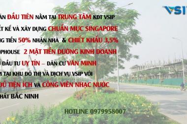 Dự án Belhomes VSIP Bắc Ninh, bán nhanh nhà phố 2 mặt tiền kinh doanh, chiết khấu đến 3,5% từ Vsip