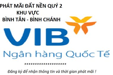 Ngân hàng VIB hỗ trợ thanh lý 54 nền đất sổ hồng riêng thổ cư 100% liền kề Aeon Bình Tân , TPHCM