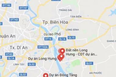 Chủ nhà kẹt tiền bán gấp nền đất vị trí đẹp,giá rẻ nhất thị trường dự án Long Hưng City , Biên Hòa