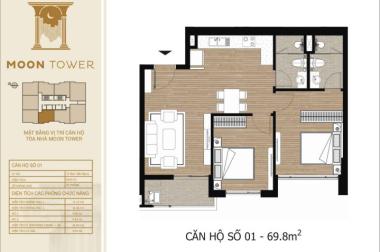 Bán căn hộ giá tốt nhất dự án Tây Hồ Residence, 70m2 2PN, hỗ trợ vay 0% lãi suất, Ck7% sắp nhận nhà.