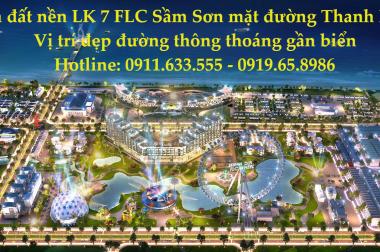 Bán đất thuộc LK7 FLC Sầm Sơn măt đường Thanh Niên cách ngã tư Nam Sông Mã 70m, LH 0919.65.8986