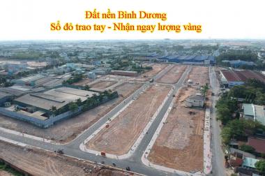 Bán lô đất sát chợ Phú Phong, đối diện trường học, MT DT743, SHR, thổ cư 100%. LH: 0931778087