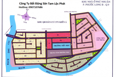 . Một số nền đất giá tốt cần bán tại dự án Phú Nhuận, đường Đỗ Xuân Hợp, Q9, lô P 293m2, giá 30 tr/m2