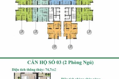 Cần bán gấp để chuyển nhà căn hộ 02 Phòng ngủ tầng thấp ,72m2 chung cư An Bình City