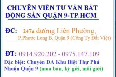 Dự án KDC Phú Nhuận Quận 9, Cần bán 2 nền trục chính, nền C2 dt 14x23m, nền Q2 dt 15x18m