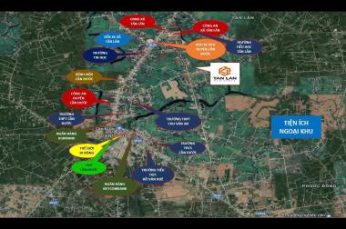 Khu dân cư Tân Lân Residence, nằm ở MT QL 50 - TT hành chính huyện, SHR, 550tr/nền LH: 0909871614