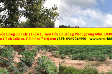 7 tr/ m- Đất mặt tiền 60m Nhơn Trạch, Đồng Nai, 1ha