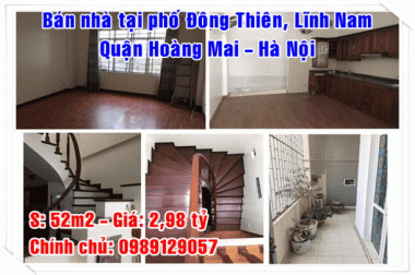 Bán nhà phố Đông Thiên - Lĩnh Nam, Quận Hoàng Mai, Hà Nội