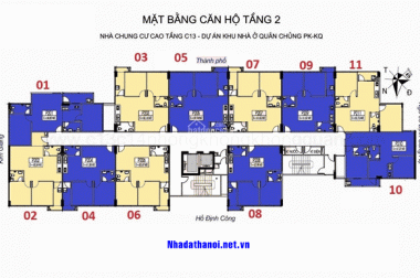 Bán căn chung cư C13 Bộ Quốc Phòng, ngõ 99 Định Công Hạ, Quận Hoàng Mai