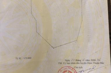 Cần bán lô đất 3 MẶT TIỀN xã Hồng Liêm, Hàm Thuận Bắc, có sổ đỏ