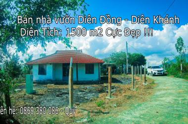 Bán đất Diên Đồng 1500m2 thổ cư giá 1 triệu/m2