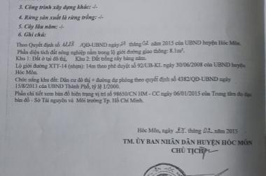 5 tỷ cần công chứng bán gấp chốt 4.8 tỷ bao sổ với diện tích 191.2m2 xuân thới thượng, hóc môn, hồ