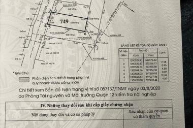 Q12.021.BÁN ĐẤT - PHƯỜNG TÂN THỚI HIỆP - 59M2 - GIÁ 3.4 TỶ