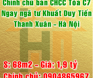 Chính chủ bán CHCC tòa C7 Thanh Xuân Bắc, Quận Thanh Xuân, Hà Nội