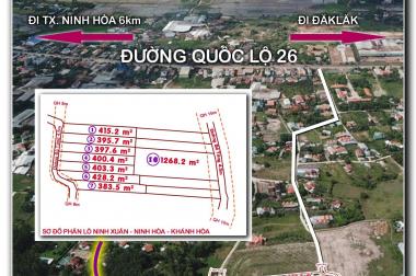 Siêu phẩm đất nền Ninh Xuân - Khánh Hòa giá chỉ 2,25 tr/m2 - Đón sóng sốt đất dọc QL26