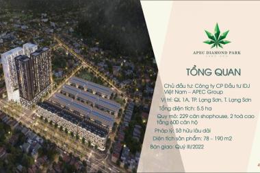 Chính thức nhận Booking Dự án APEC Lạng Sơn Shophouse đã xây hoàn thiện sổ đỏ lâu dài CK 13%