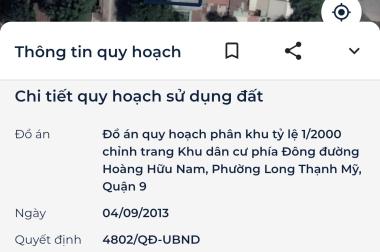 Bán đất MT Hoàng Hữu Nam 179m2 (8x22) ngay sân golf Novaland park