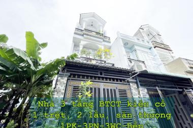 Q12.276. HẺM XE TẢI, THỚI AN Q12, DT.56M2, 3 TẦNG BTCT, 3PN, SÂN THƯỢNG, NHỈNH 4 TỶ.