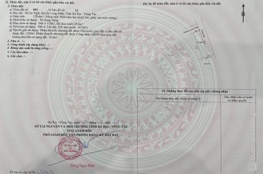 Chính chủ cần bán đất vị trí đẹp tiềm năng cao tại tỉnh Bà Rịa – Vũng Tàu