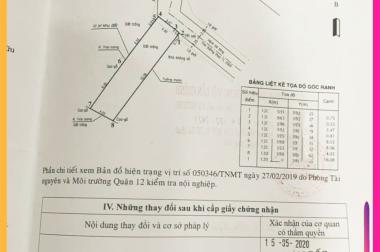 Q12.122. LÔ ĐẤT P.HIỆP THÀNH, GẦN METRO Q12, DT.68.5M2, SÁT KHU PHÂN LÔ, NHỈNH 3.5 TỶ